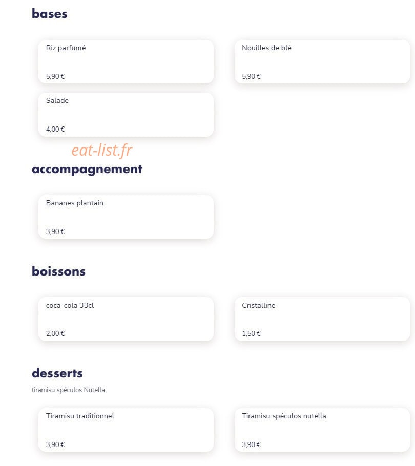 J Wok — carte page 1