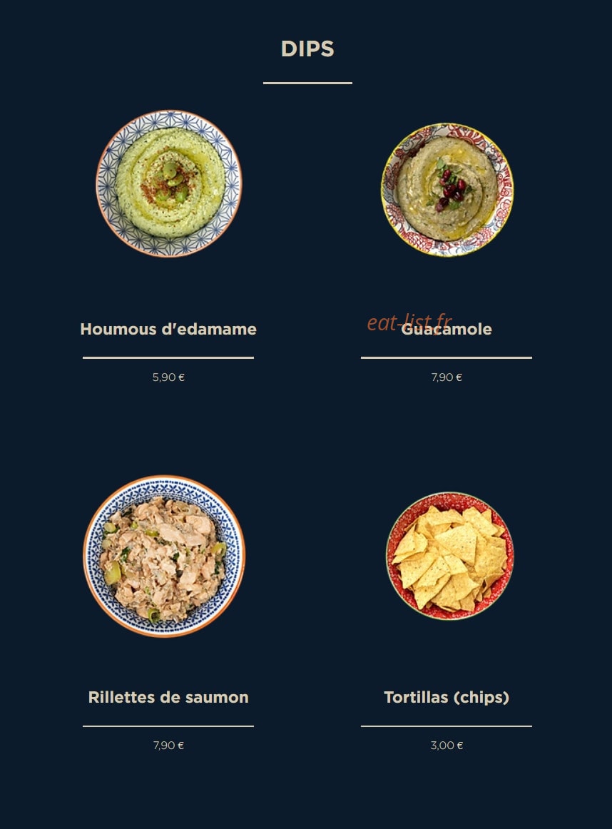 Komesu Bowl — carte page 9