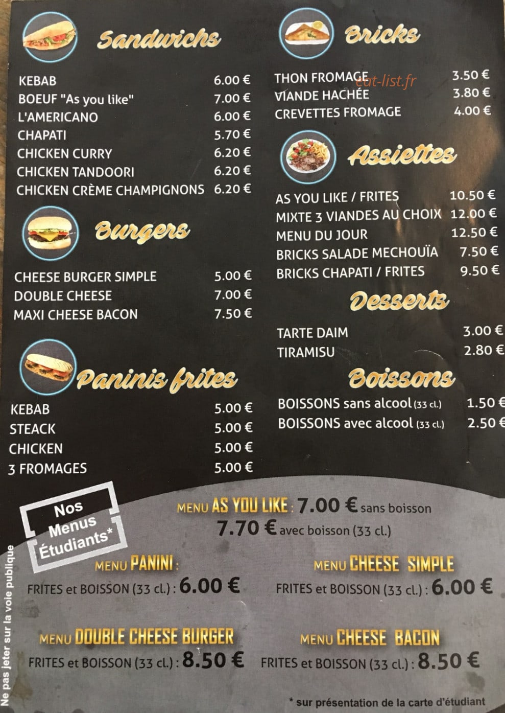 L'AS You Like — carte page 1
