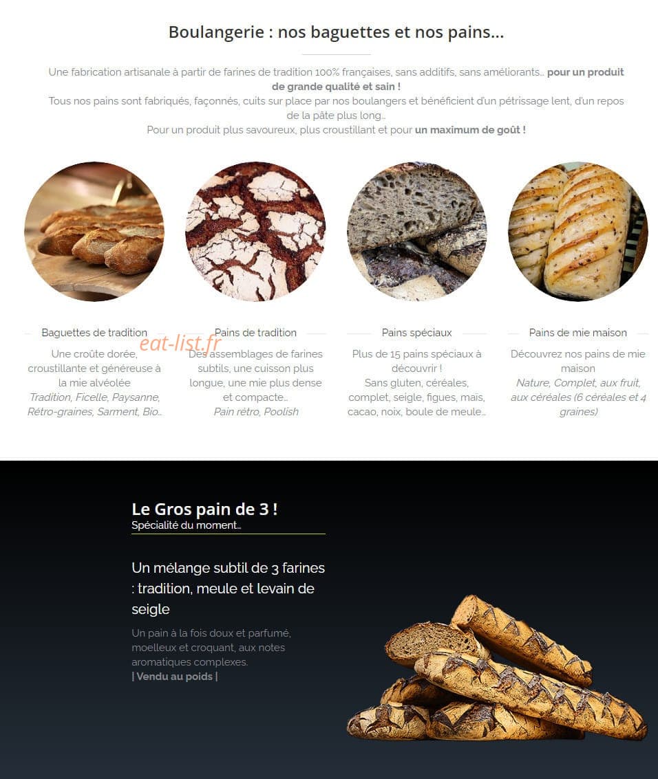 L'autre Boulangerie — carte page 1