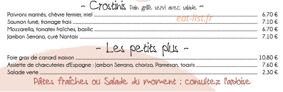 L'eau à la Bouche — carte page 2