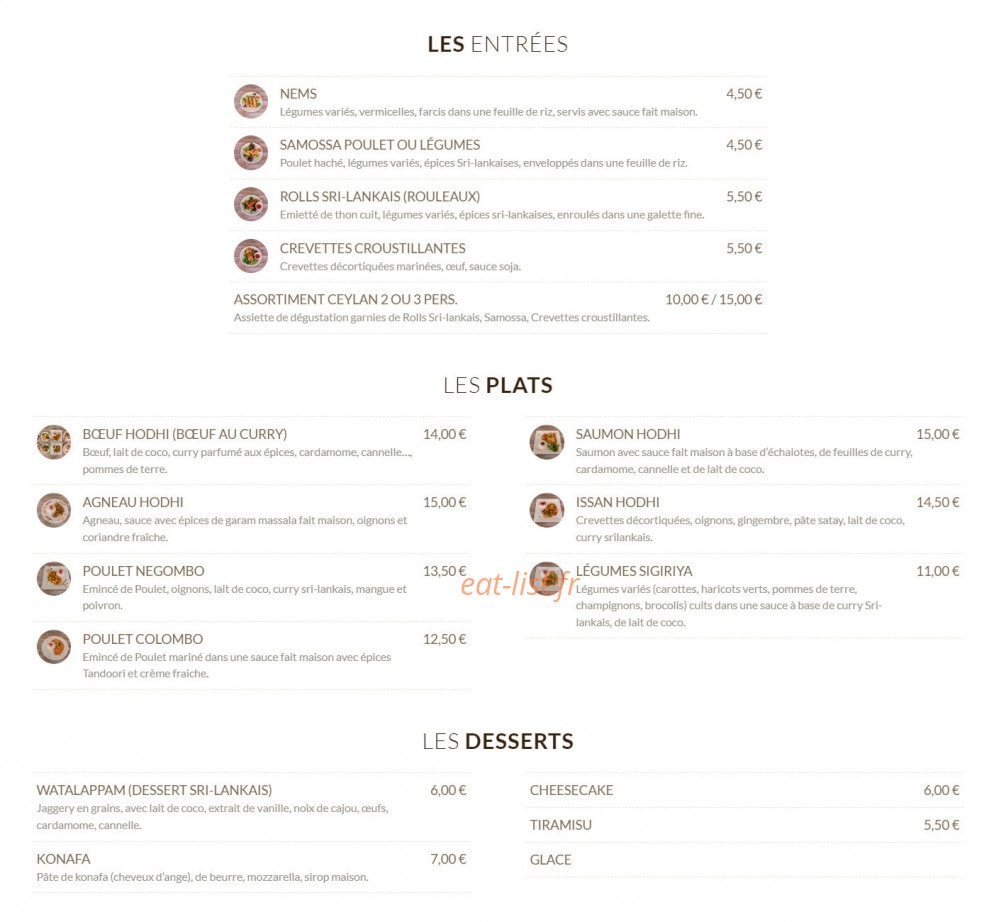 L'Ex-Ceylan — carte page 1