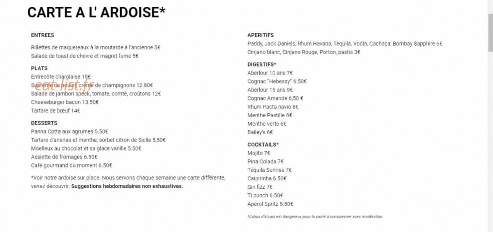 La Belle Equipe — carte page 1