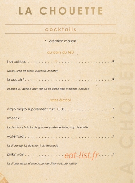 La chouette — carte page 13