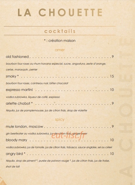 La chouette — carte page 15