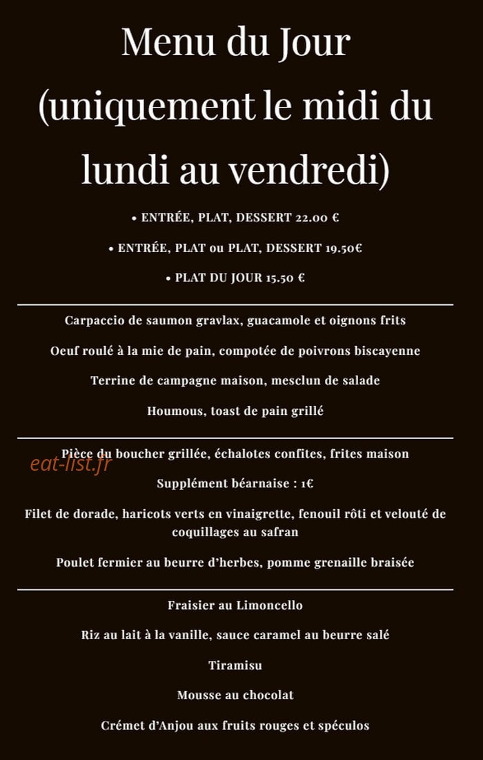 La Douce Heure — carte page 3