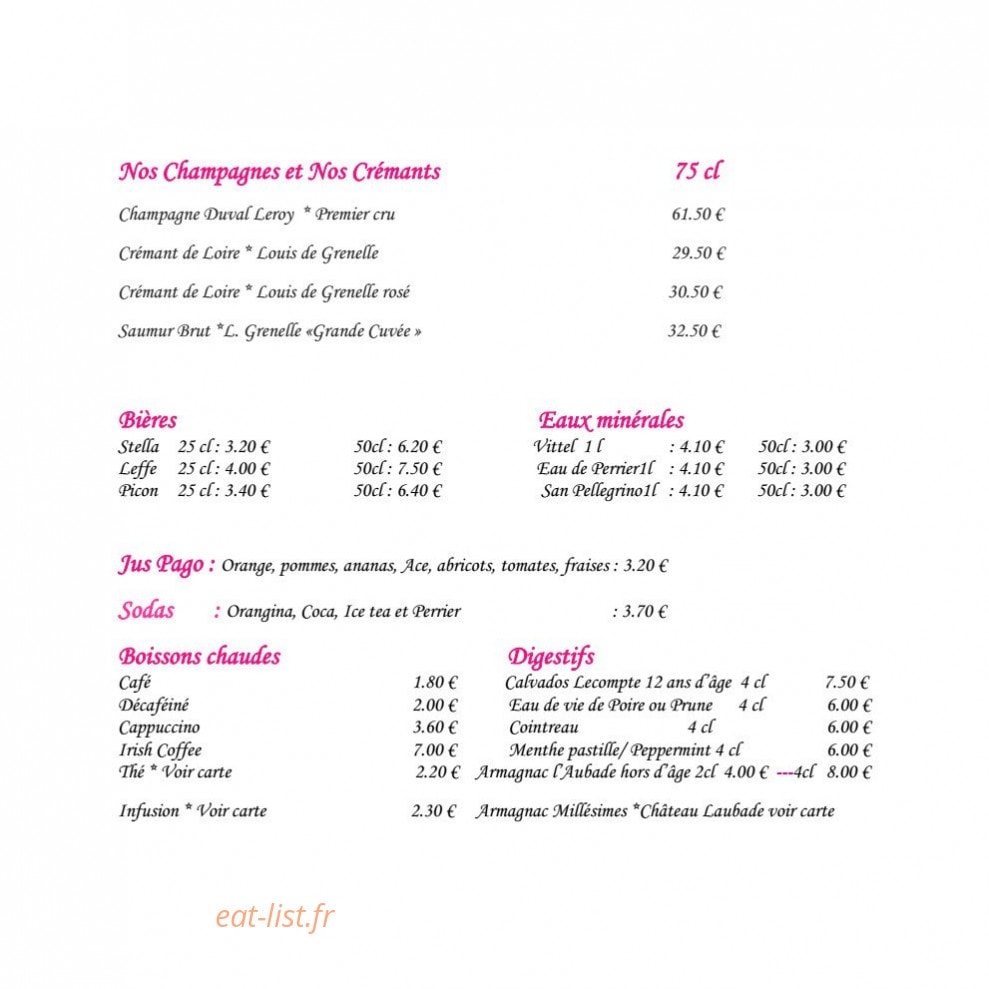 La Ferme — carte page 4