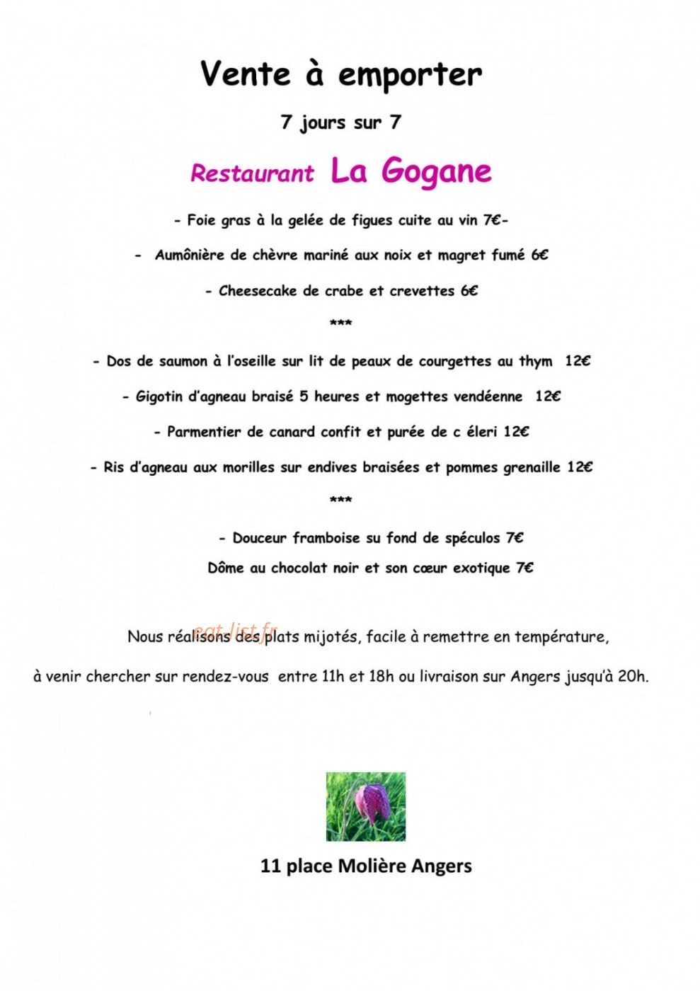 La Gogane — carte page 1