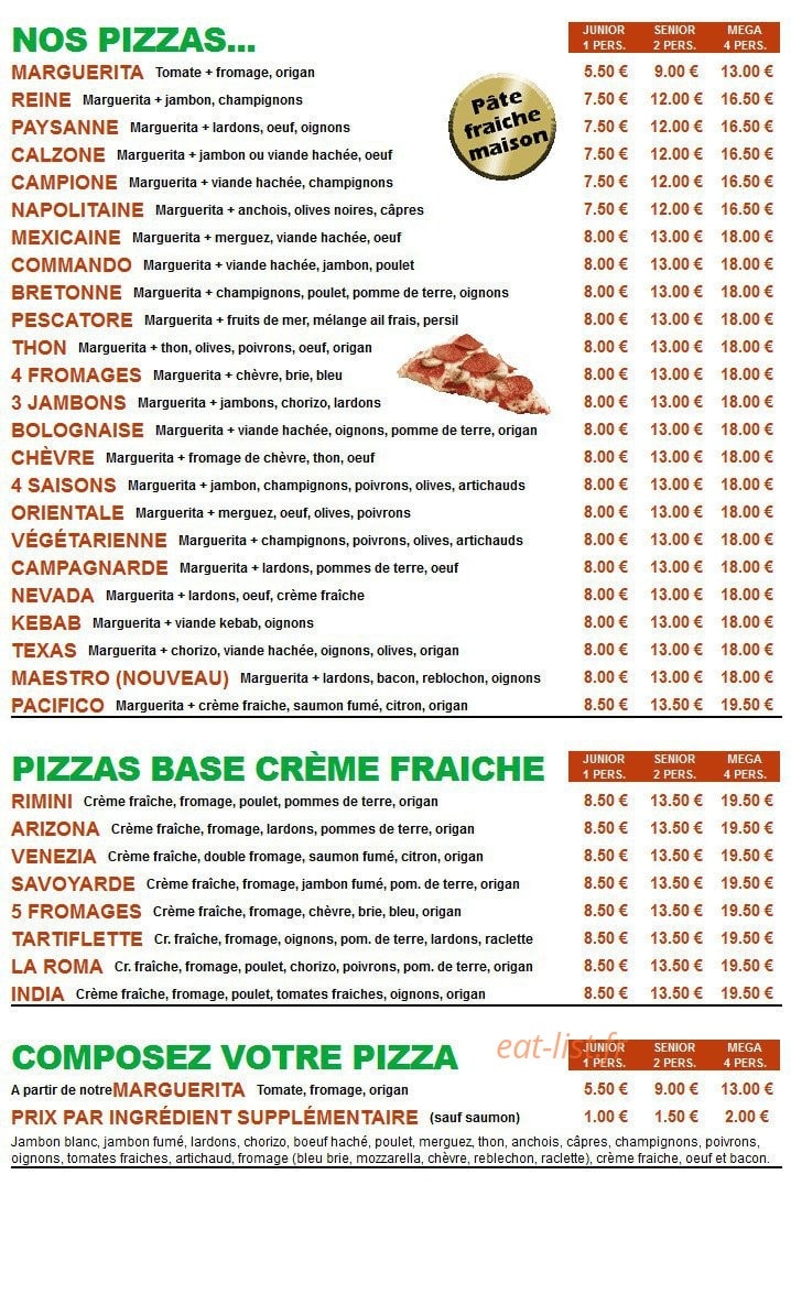 La Roma Pizza à Angers, carte et menu en ligne