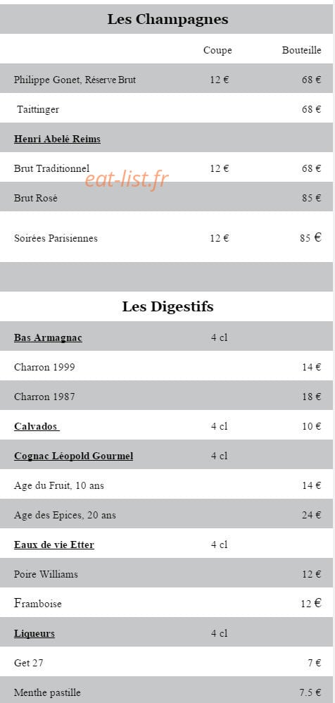 La Salamandre — carte page 14