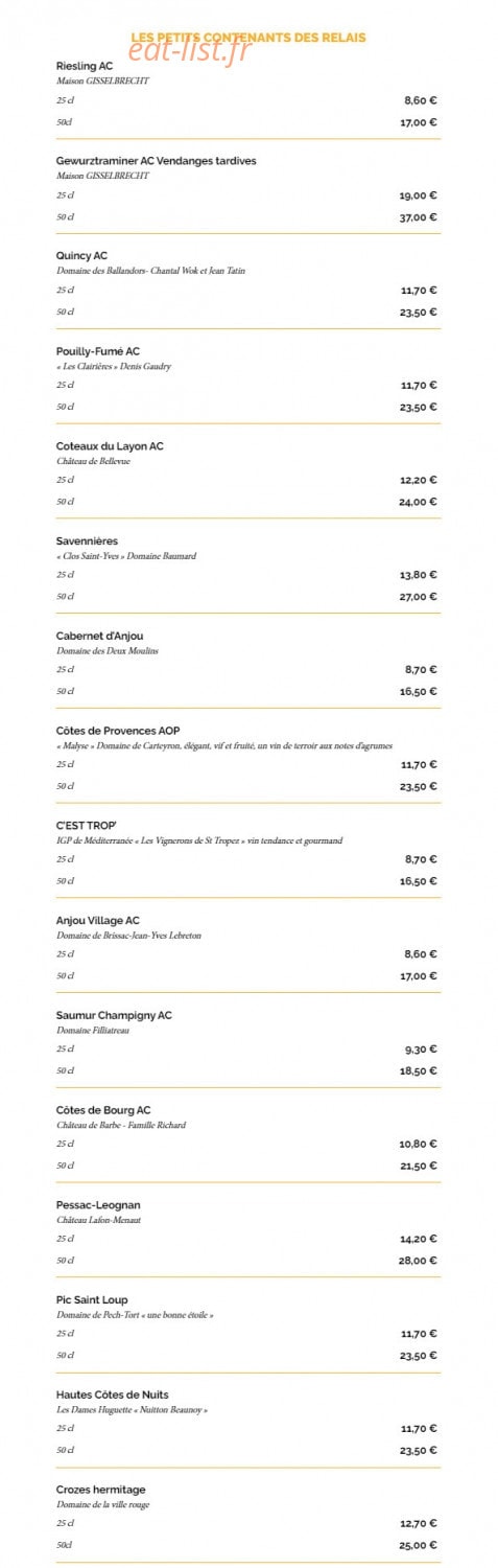 La Taverne — carte page 14