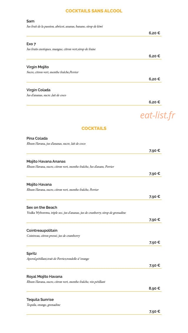 La Taverne — carte page 10