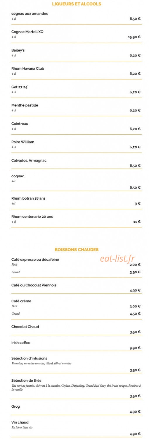 La Taverne — carte page 17