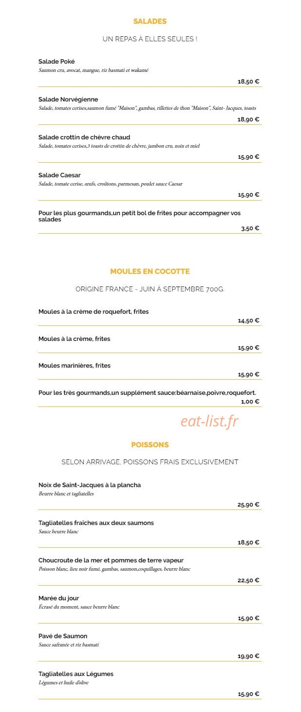 La Taverne — carte page 2