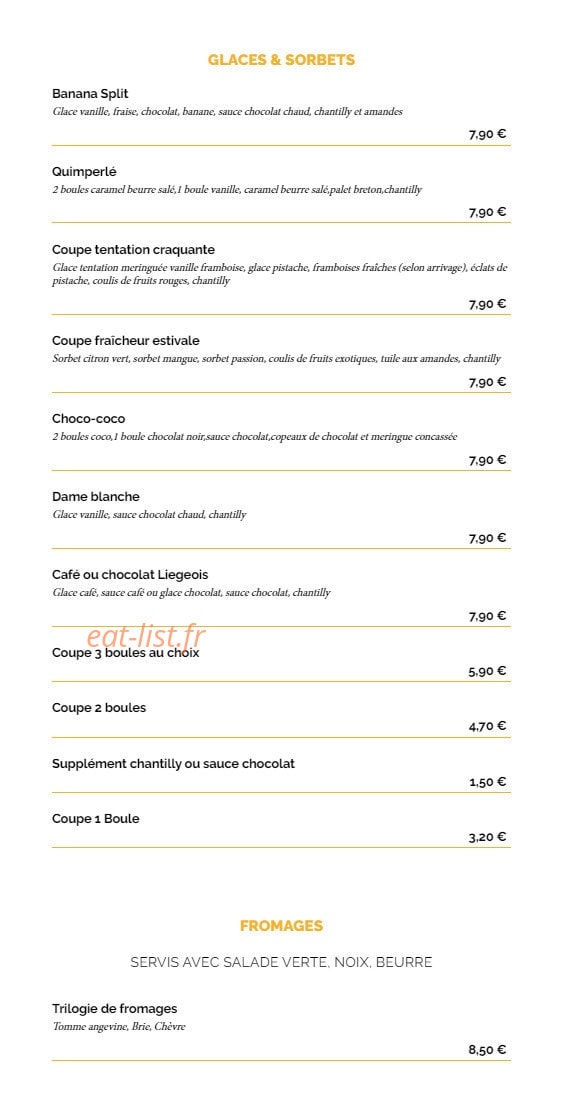 La Taverne — carte page 6