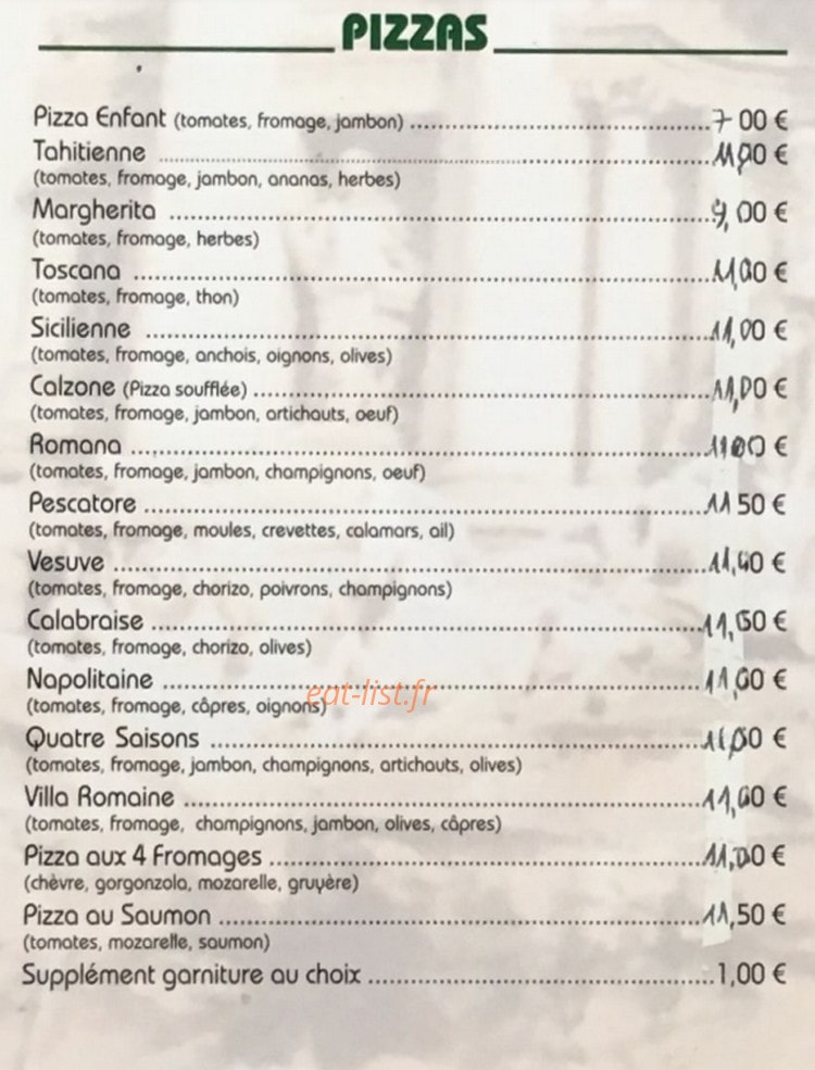 La Villa Romaine — carte page 2
