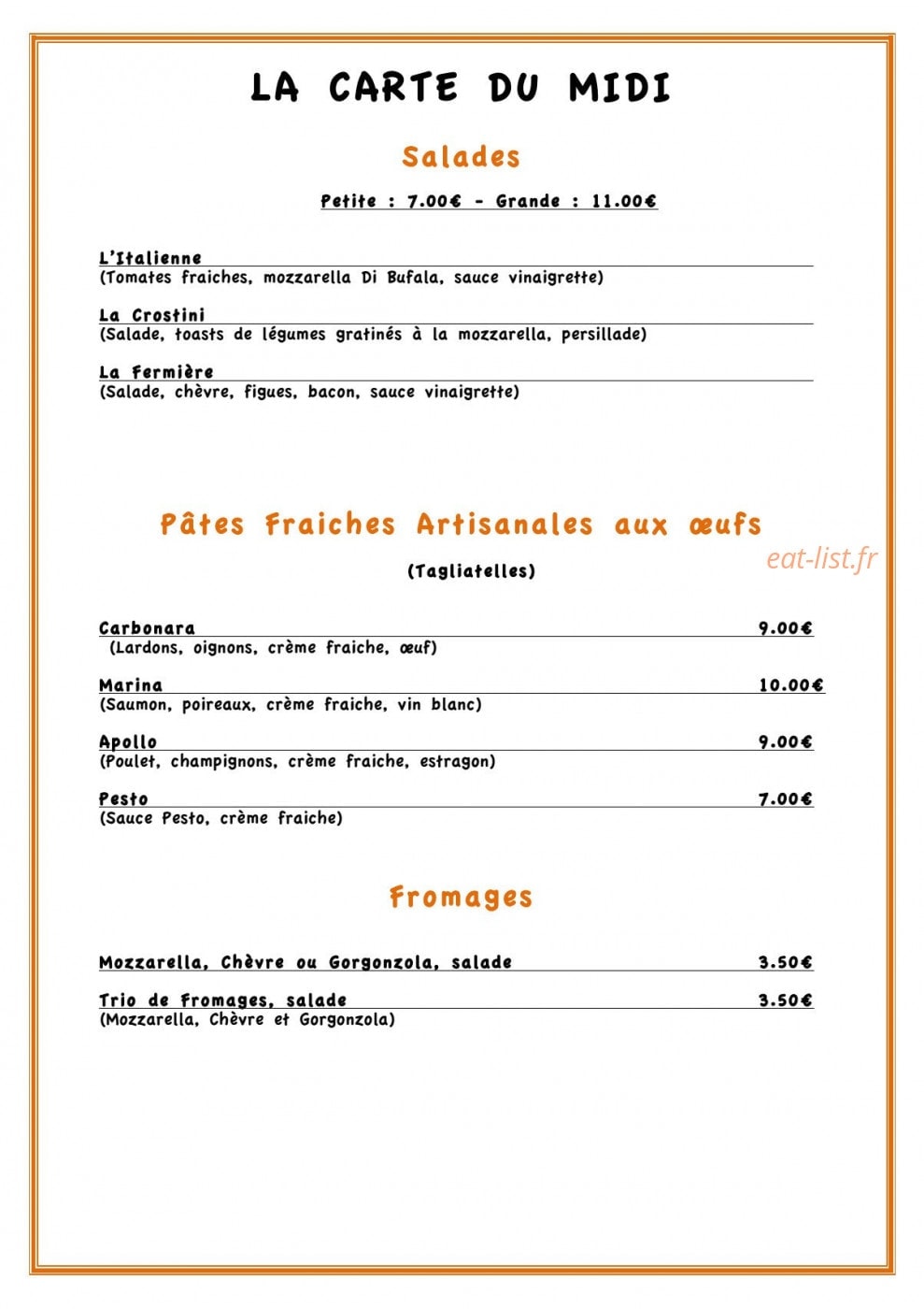 Le Barra — carte page 1