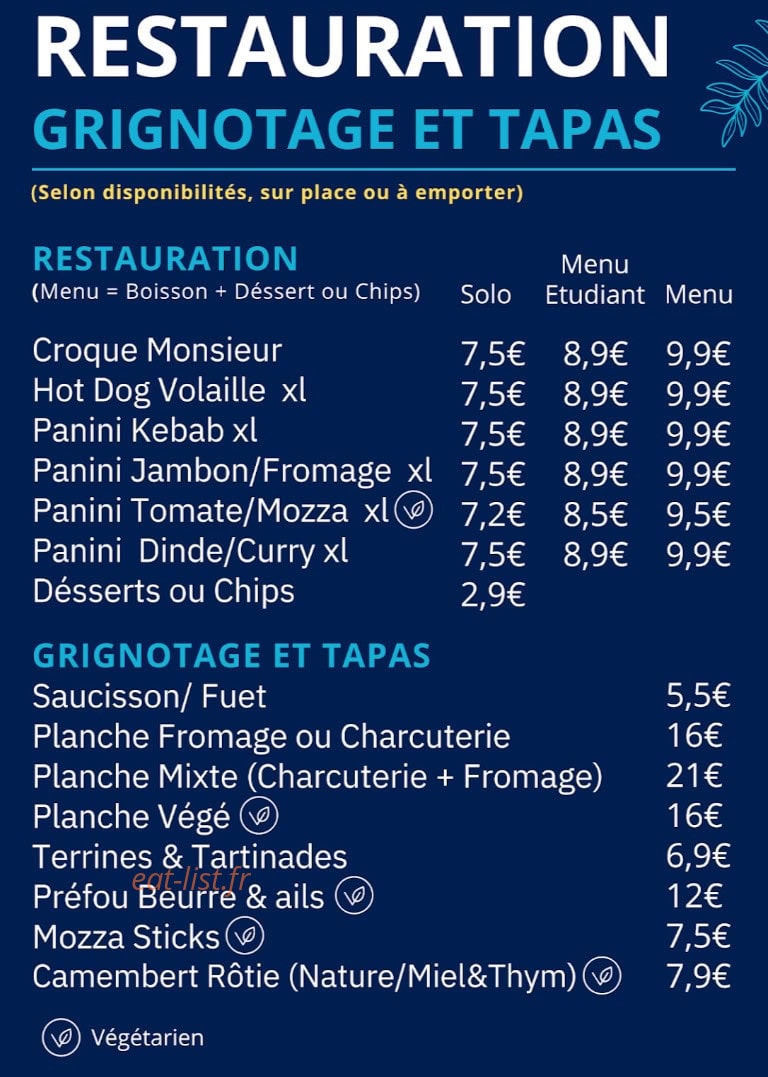 Le Blue Monkeys — carte page 1