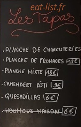 Le Boudoir — carte page 1