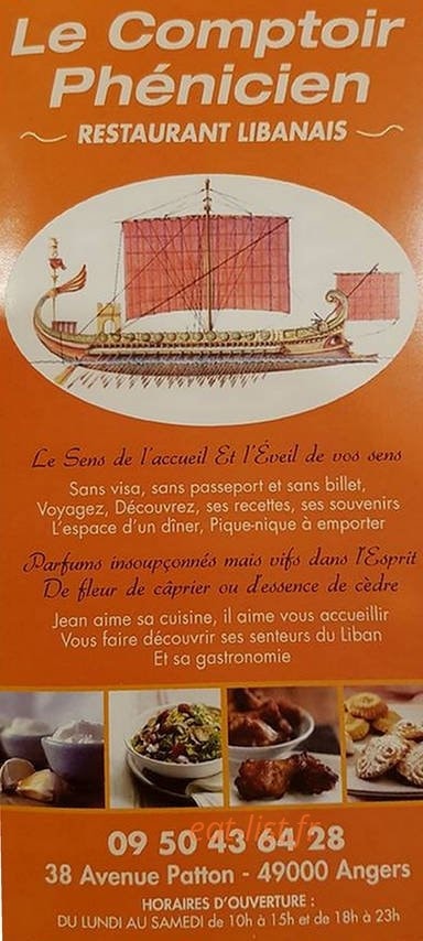 Le Comptoir Phenicien — carte page 1