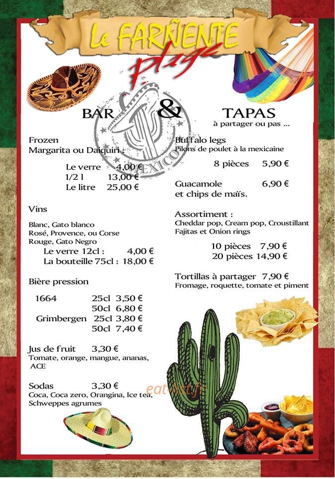 Le Farñente Plage — carte page 2