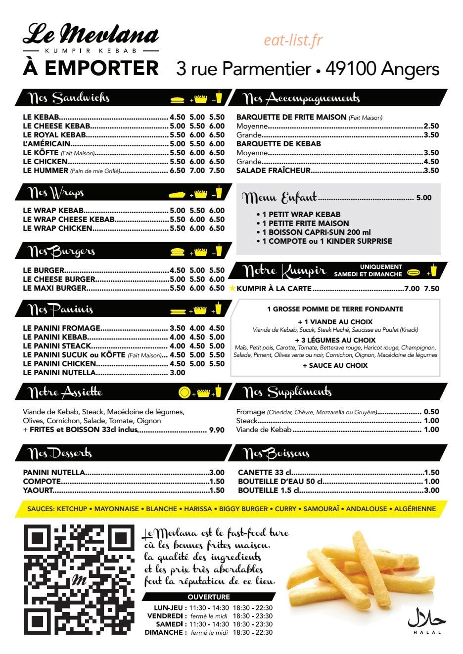 Le Mevlana — carte page 2
