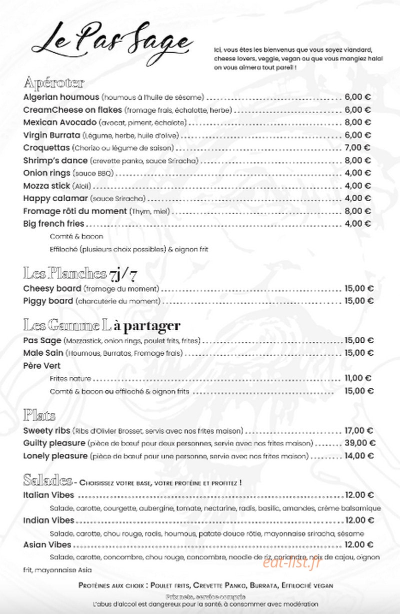 Le Pas Sage — carte page 1