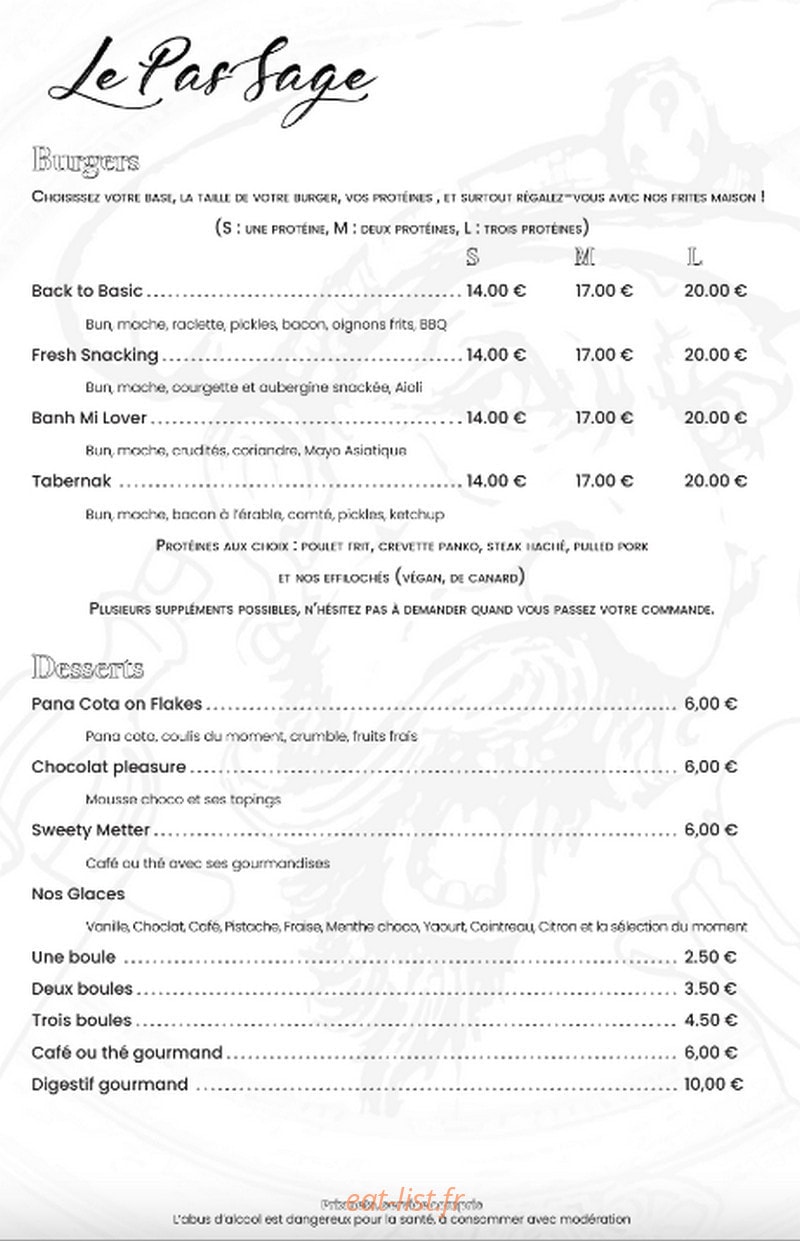 Le Pas Sage — carte page 2