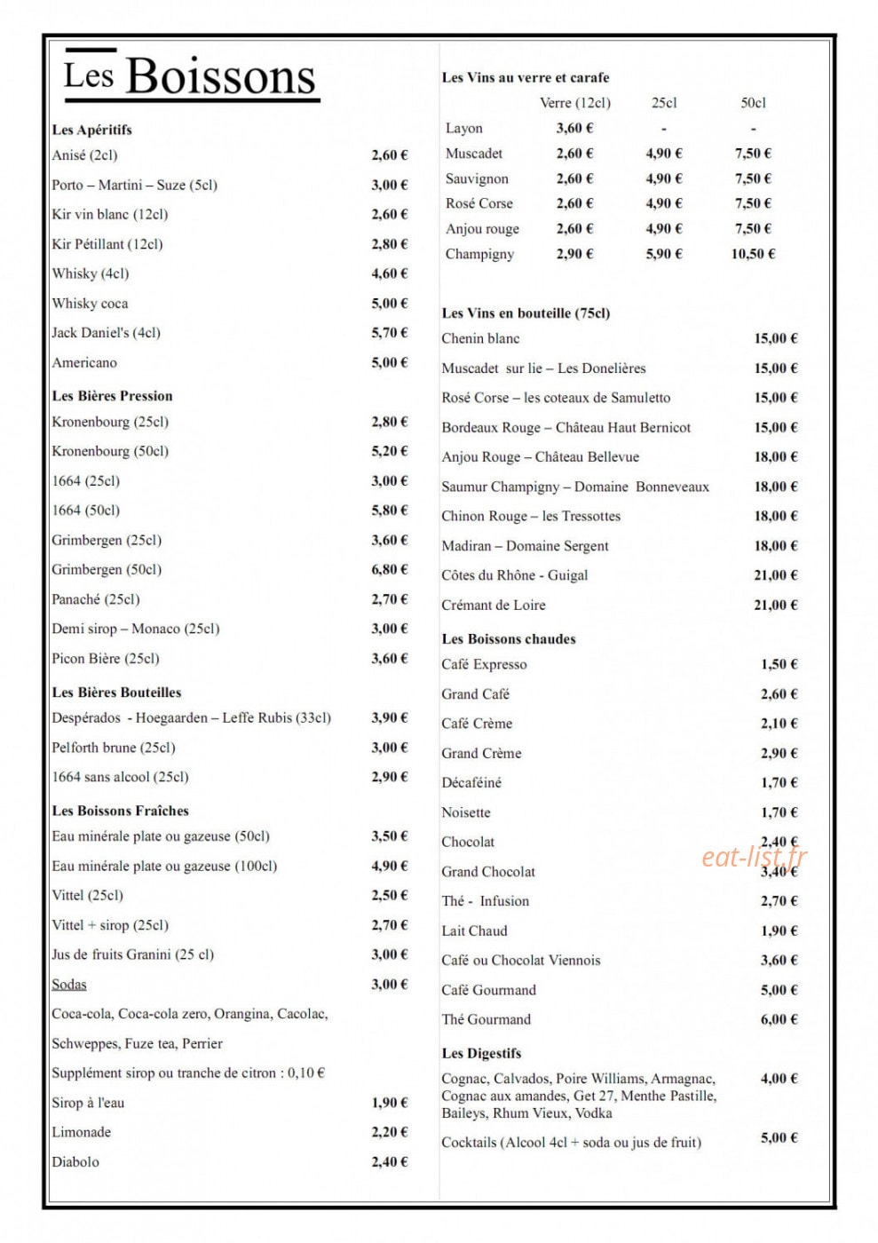 Le Win's — carte page 4