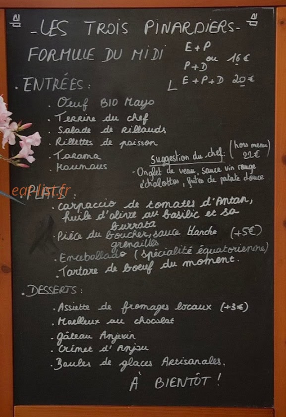 Les Trois Pinardiers — carte page 1