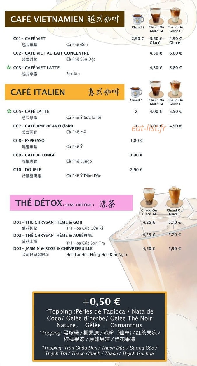 Little Fox Café — carte page 2