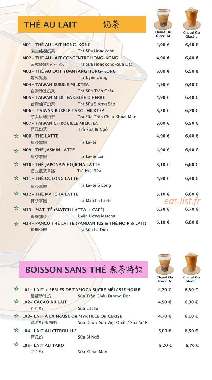 Little Fox Café — carte page 3