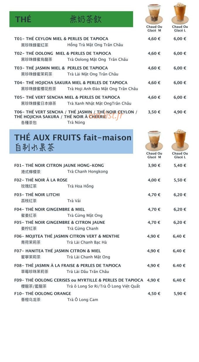 Little Fox Café — carte page 4