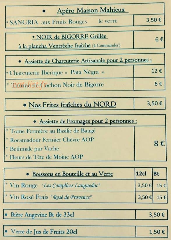 Mahieux — carte page 1