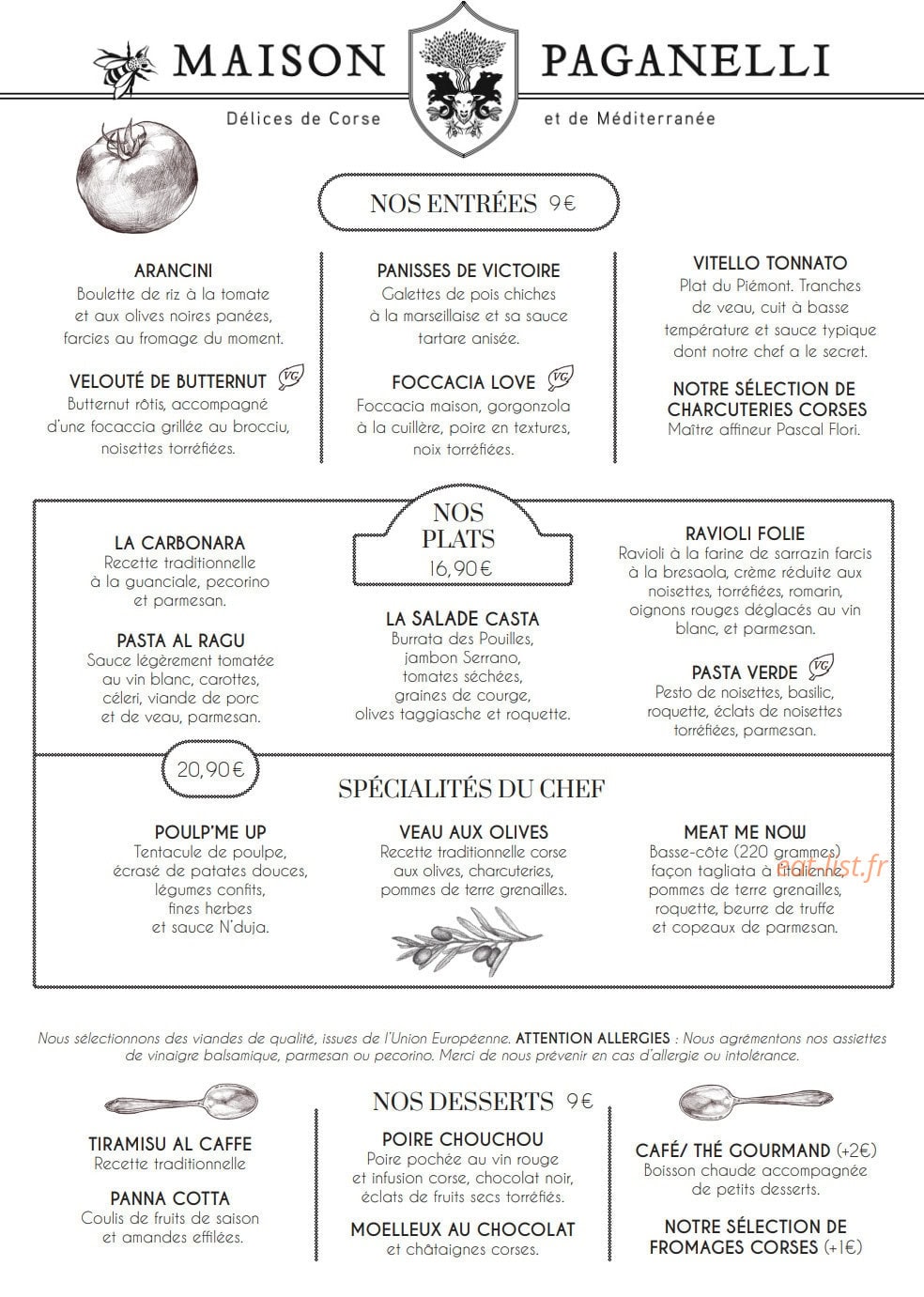 Maison Paganelli — carte page 8