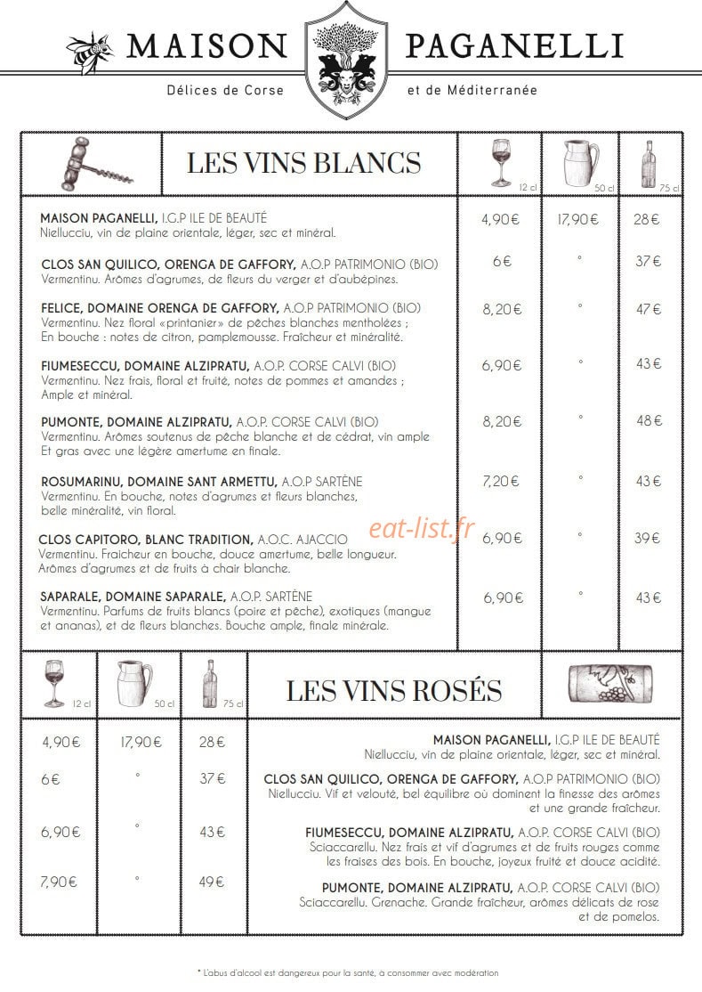 Maison Paganelli — carte page 12