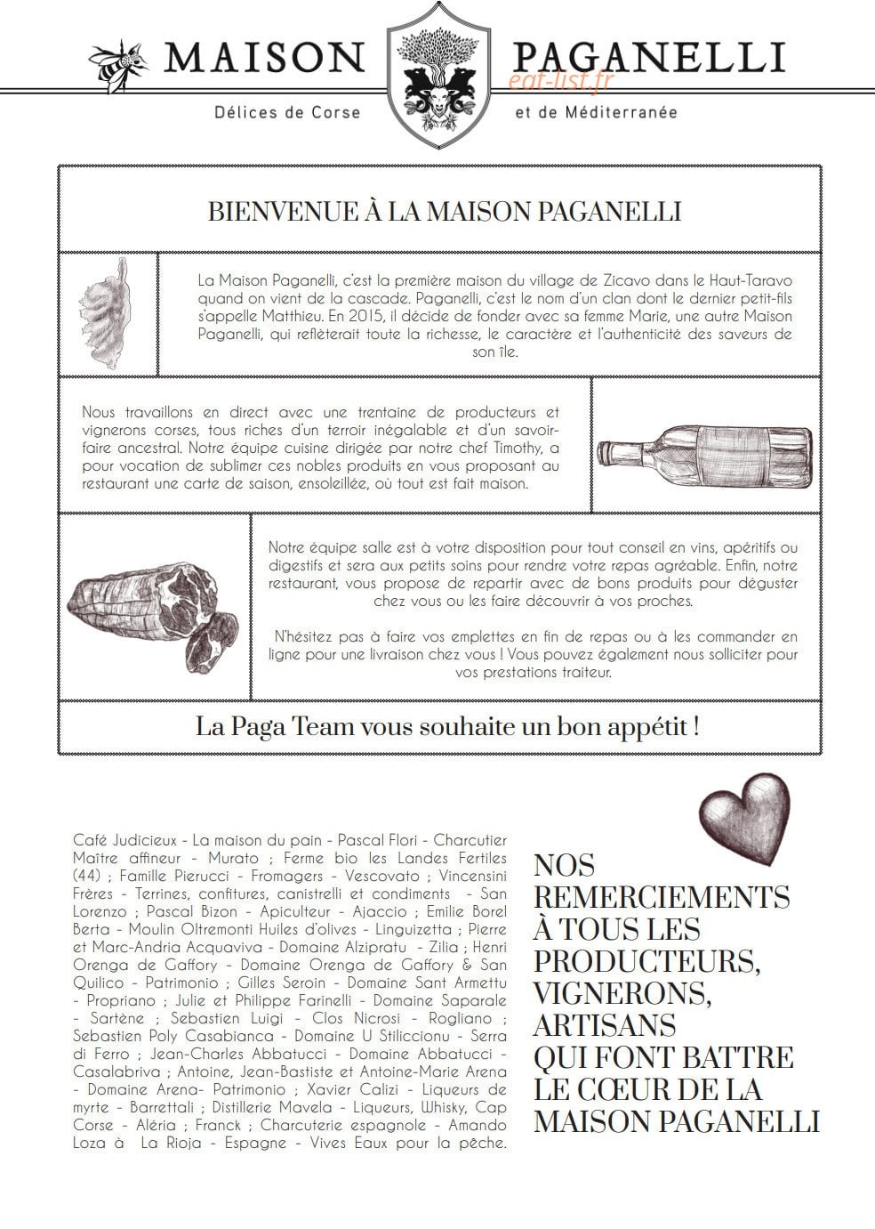 Maison Paganelli — carte page 6