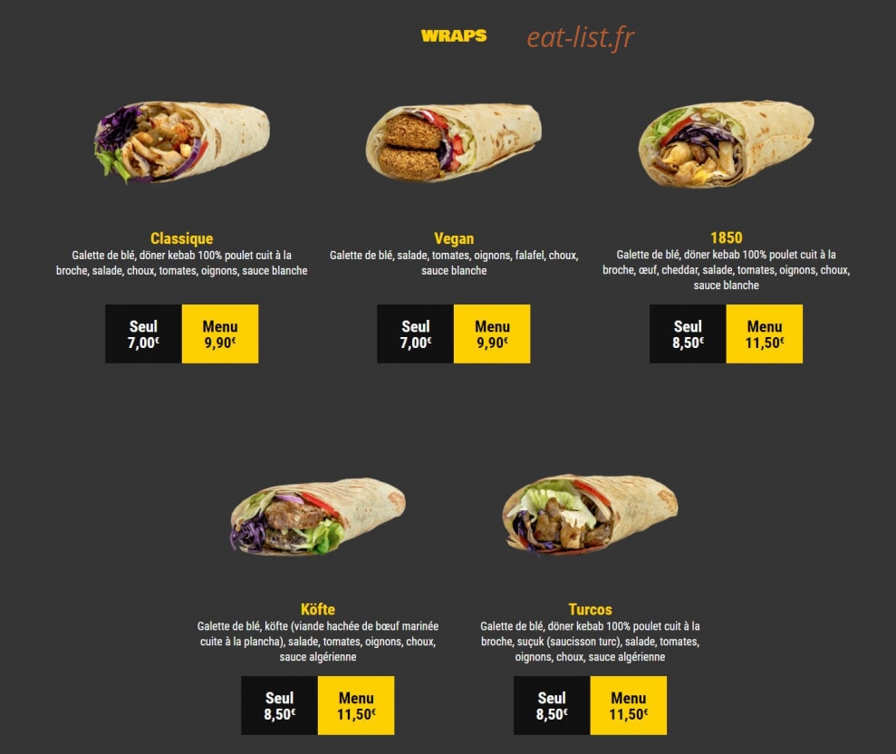 Mister Döner — carte page 2