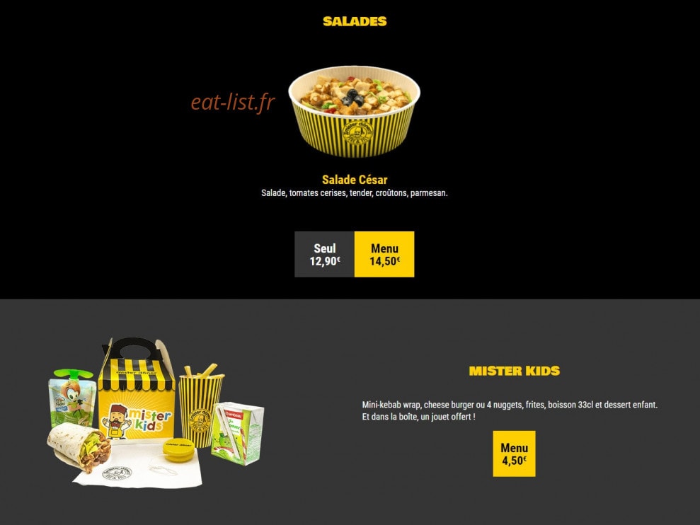 Mister Döner — carte page 5