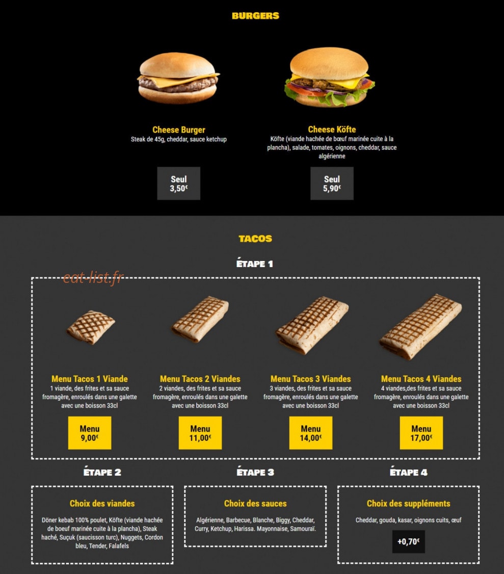 Mister Döner — carte page 3