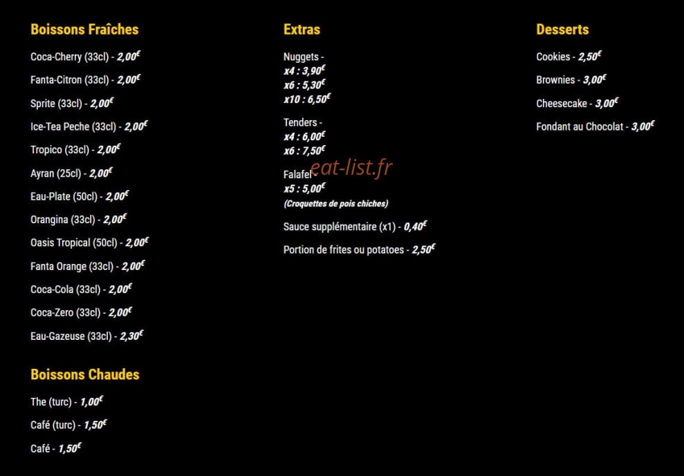 Mister Döner — carte page 6