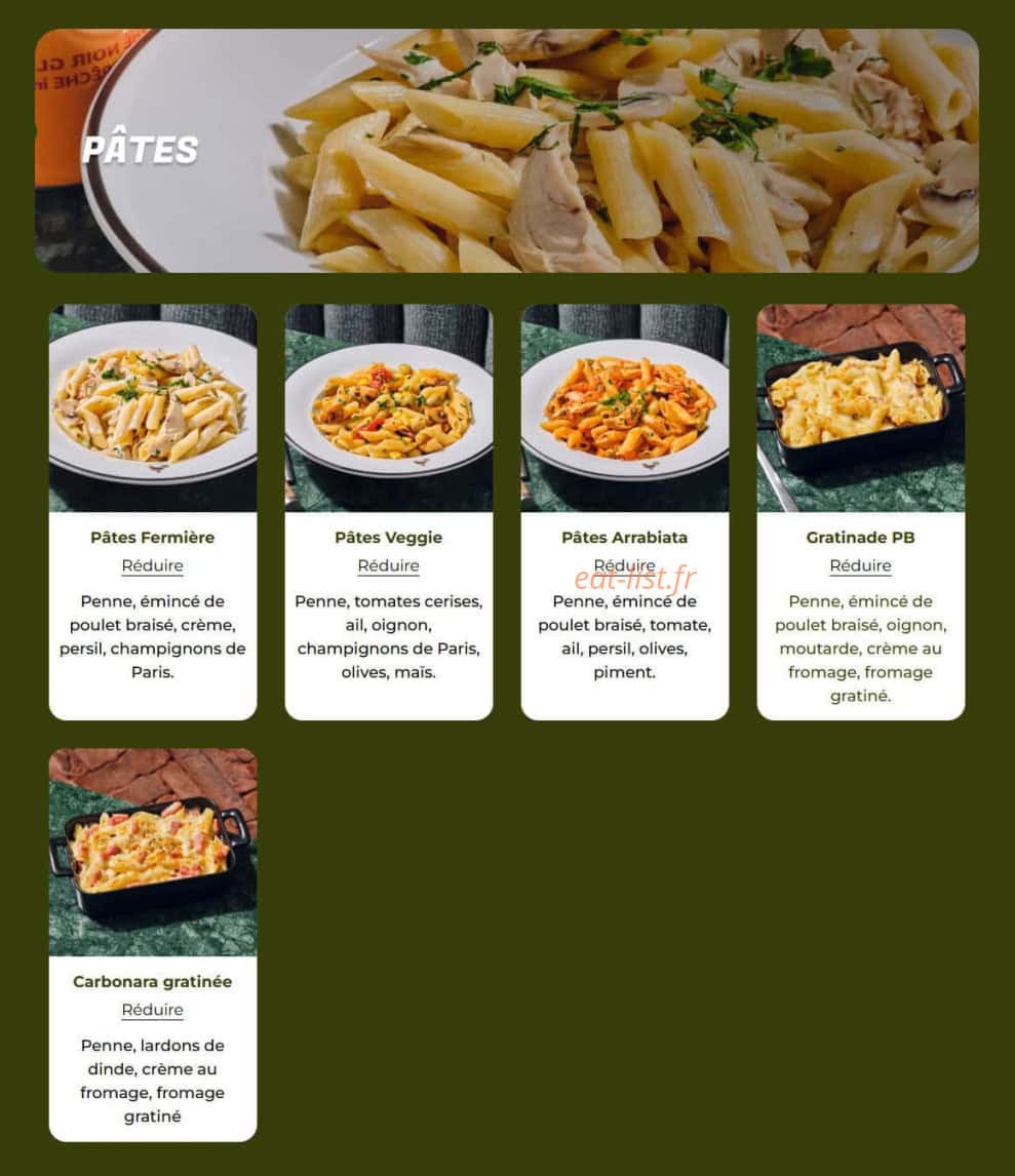 PB Poulet Braisé — carte page 9