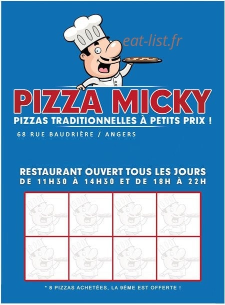 Pizza Micky — carte page 1