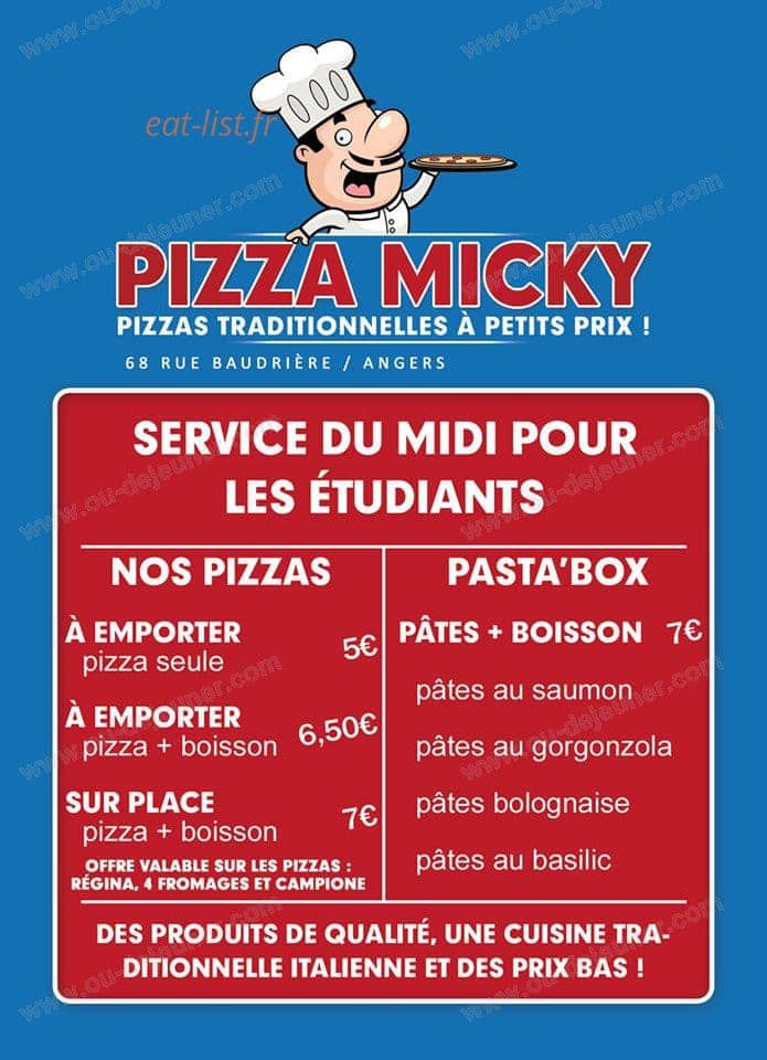 Pizza Micky — carte page 2