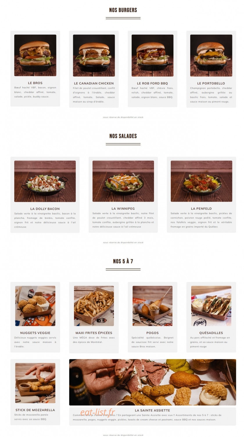 Poutinebros — carte page 2