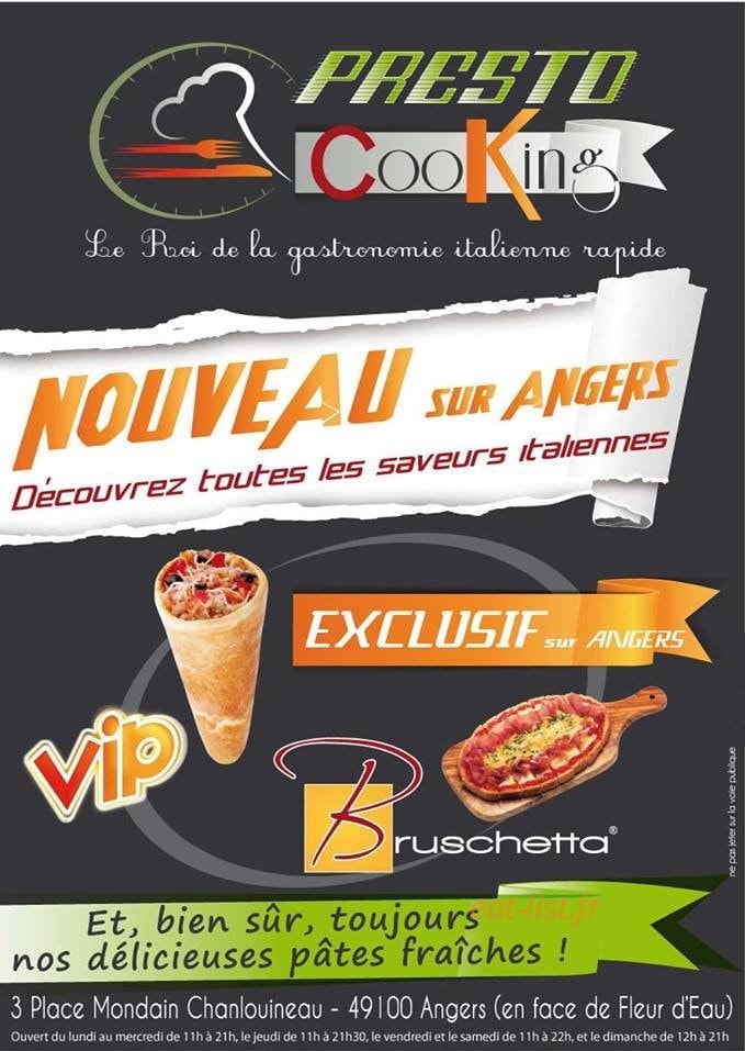 Prestocooking — carte page 1