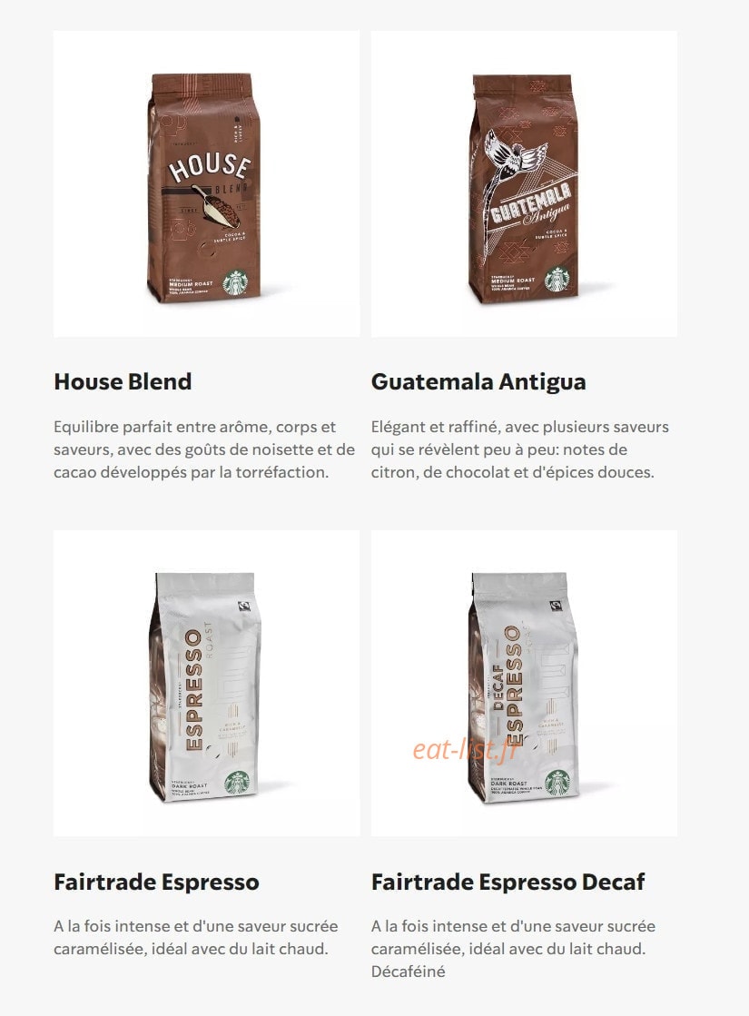 Starbucks Coffee — carte page 14