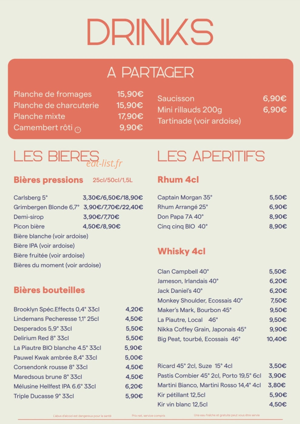 Le bistrot de l’industrie — carte page 3