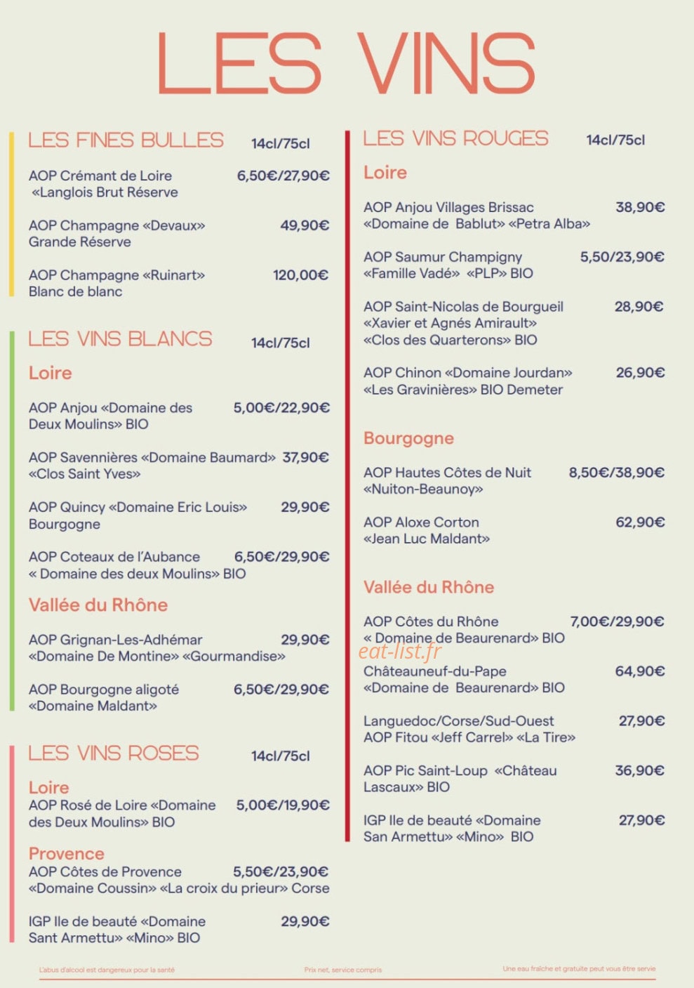 Le bistrot de l’industrie — carte page 6