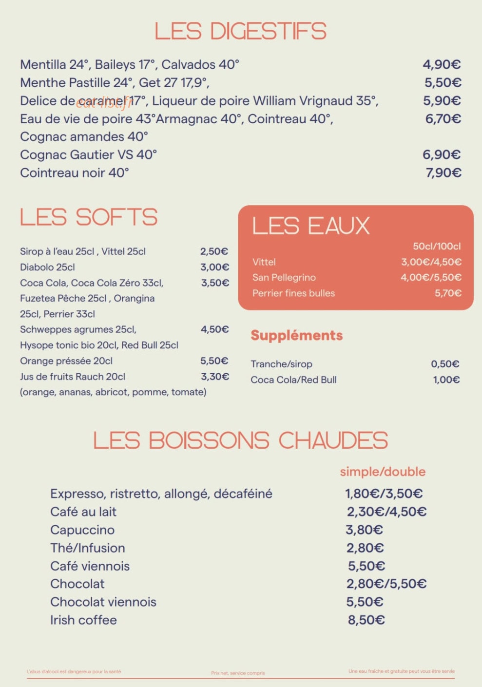 Le bistrot de l’industrie — carte page 4